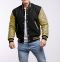 Black Wool Body & Vegas Leather Sleeves Letterman Jacket